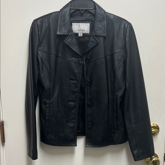 Wilsons Leather Classic Black Women's Jacket - Picture 1 of 13